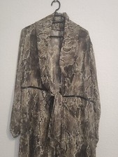 Transparentes Damen Chasuble mit Lederimitatschnur zum Zubinden, Größe ca. 50