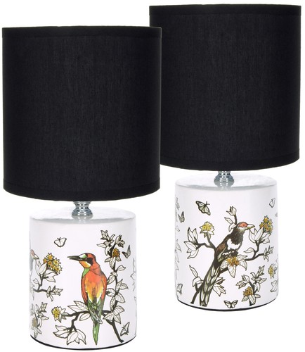 2er set tischlampen vogelmotiv - 2er,