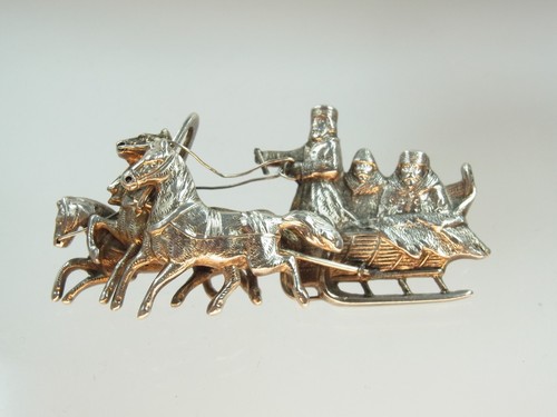 Antike troika brosche - troika, silber