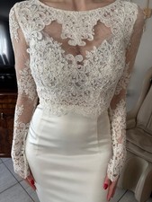 Hochzeitskleid Damen – Verlobungskleid – Elfenbein – Größe 36 – Lang – Luxus