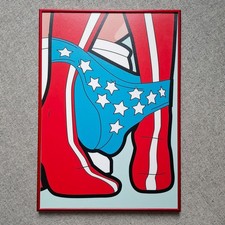 Greg Guillemin WONDER PEE Pop Art Kunstdruck DIN A2 gerahmt Aluleiste Erotik
