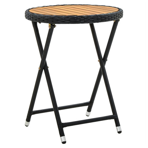 Teetisch schwarz 60cm 75cm - schwarz, x
