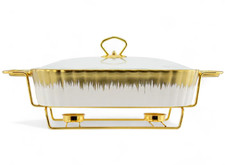 13 Zoll Weiß & Gold Rechteck