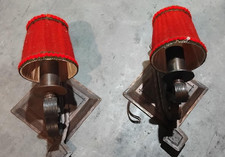 2 Wandlampen, Kupfer geschmiedet; Einzelstück, über 50 Jahre alt, Meisterstück