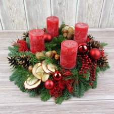 Adventskränze rot klassisch