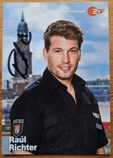 Raul Richter Orig Autogrammkarte Notruf Hafenkante Reality Tv signiert 2025 - AK