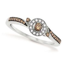 10K Weiss Gold Schokobraun