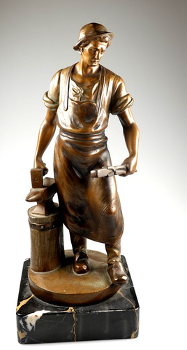 Bronze figur schmied - figur, von
