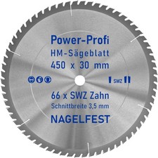 HM-Kreis-Sägeblatt 450 x 30 mm 66 x SWZ Super-Wechselzahn für Wippsäge Kreissäge