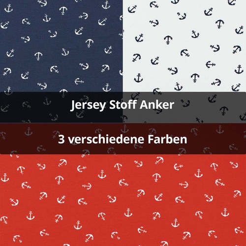 Jersey stoff anker - jersey,