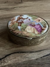 Vintage Fragonard Pill/Trinket Box Pillendose Porzellan Shabby Romantiker