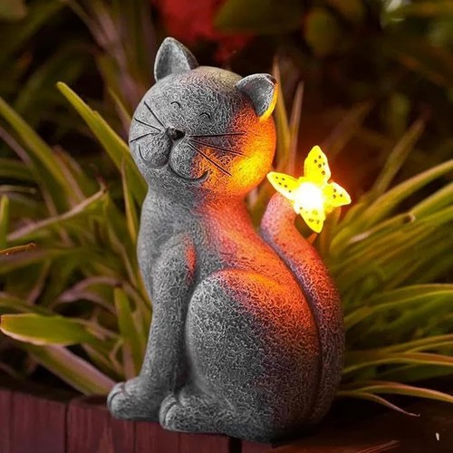 Katze solarlampe solarlaterne - solarlampe,
