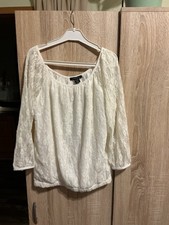 Spitzenbluse Weiß/Creme Gr.XS