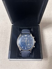 Emporio Armani Herren Chronograph AR11018 – Lederarmband - Batteriewechsel nötig