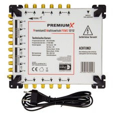PremiumX 17/12 Multischalter SAT Switch Multiswitch 4 Satelliten 12 Teilnehmer 