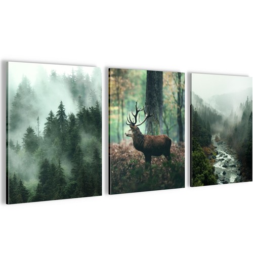 Wandbilder set wald deko - wandbilder,