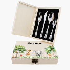 Personalisiertes Kinderbesteck mit Gravur – Perfektes Geschenk zur Taufe, Geburt