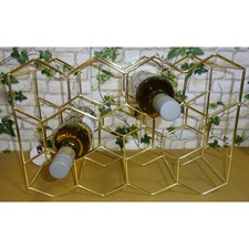 Angebot Weinregal Metall gold