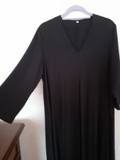 elegantes, langes Kleid, Tunika schwarz Gr.XL, von Light in the Box, 143 cm lang