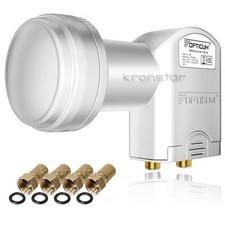 LNB TWIN 0,1dB DIGITAL Opticum 1080p TESTSIEGER 2 Teilnehmer HDTV 3D SKY 8K UHD 