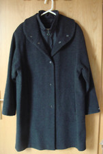 Fleecemantel  Bridge Gr. 38/40 , Schwarz, Damen 10% Cashmere und 70% Schurwolle