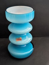 überfang glas blau - Überfang-glas, blau/weiß