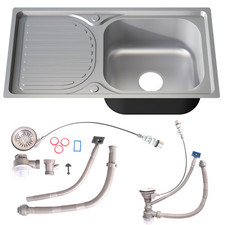 Einbauspüle 76CM Spülbecken Edelstahl Küchenspüle Waschbecken Spüle 