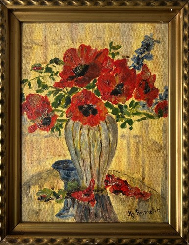ölbild stillleben mit roten - stillleben,