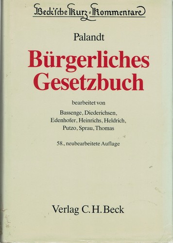 Palandt bürgerliches - palandt, "