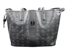 MCM Shopper Tasche Liz Handtasche schwarz silber Damen MEDIUM