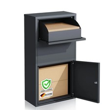 Paketbox Praktische Paketkasten mit Klappensystem & Schloss Wetterfest Clement