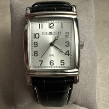 Die ZEIT Armbanduhr mit Echtleder Armband ca.30mm Magnum