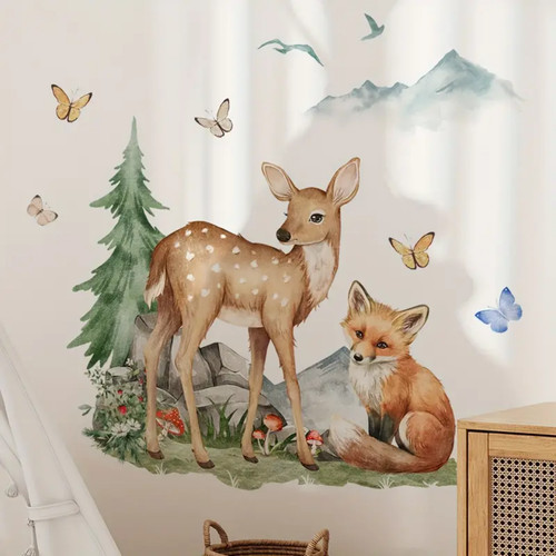 Waldszene wandsticker mit - wandsticker,