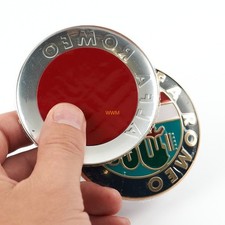 2Stk Emblem 74mm Front Kühlergrill/Heck Scudetto 147/156/159/166 für ALFA ROMEO