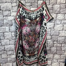 Apriori Seiden Tuch 115x115 Tolle Farben Pink Grau 22M110