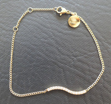 Schöne Purelei Kette, Armband, goldfarben mit Kristall Welle NEU