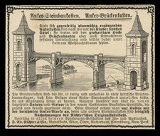 Alte Werbung Reklame 1903 Anker Steinbaukasten Anker-Brückenkasten