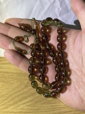 33 Sistemli Mesut Elma 🍏 Imzali Blok Zar 🎲 Yesil Tesbih Tasbeh Beyzi Kehribar