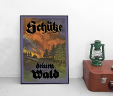 Poster Schütze deinen Wald /