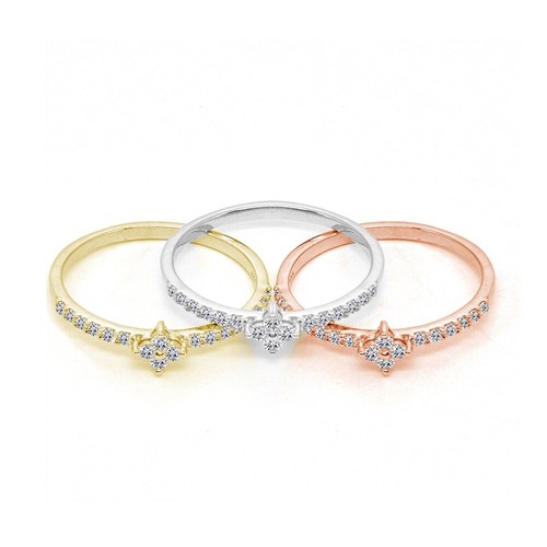 Set mit cubic zirkonia - mit, rund