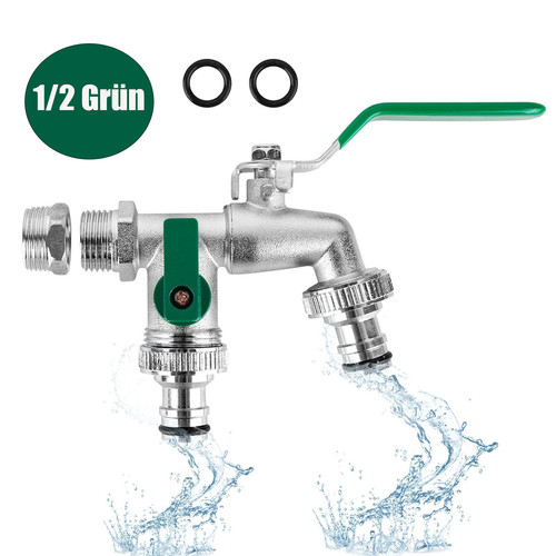 Doppel wasserhahn garten - doppel,