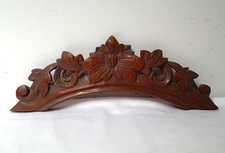 alt antik Möbel Aufsatz Spiegel Möbel Krone Zierelement Holz dunkel 41,5cm -10-