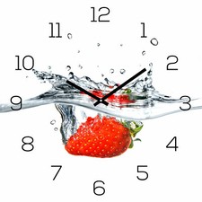 Wanduhr glas 30x30cm uhr - glas,
