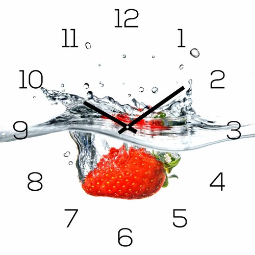 Wanduhr glas 30x30cm - wanduhr,