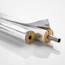 Rohrisolierung 1m Steinwolle Rohrschale Isolierung NMC alukaschiert EnEV W/mK