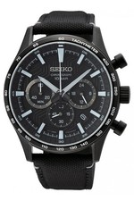 Seiko Herren Schwarz / Schwarz