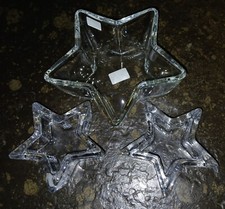 Ritzenhoff & Leonardo / Glas-Set: 2 Windlichter + Schale / sternenförmig / neu