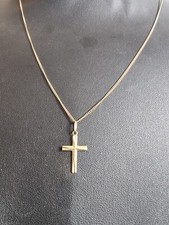 18k Goldkette Halskette Gelbgold 18 Karat Kreuz Anhänger 3,6 Gramm