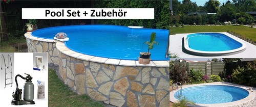 Stahlwandpool blau mm - blau,