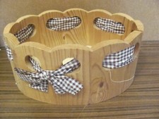 Semmelkorb Holzwanne Dekowanne  Brötchenkorb  26 x 20 cm    12 cm hoch